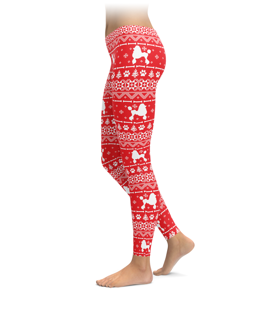 Nordic Poodle Leggings - Red – Brave New Look